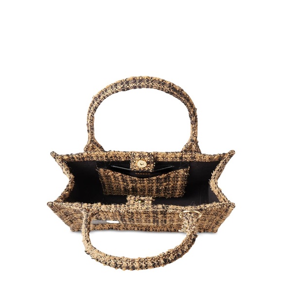Sandro - Kasbah Medium Plain Tweed Tote - Picture 3 of 4